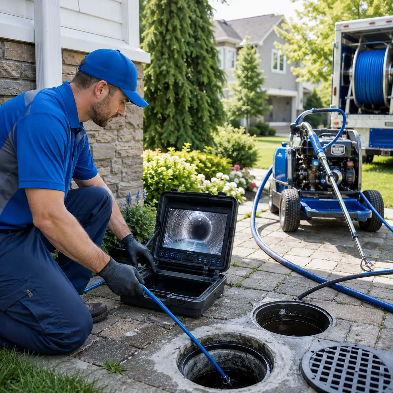Outdoor drain cleaning professionals serving Griswold, CT